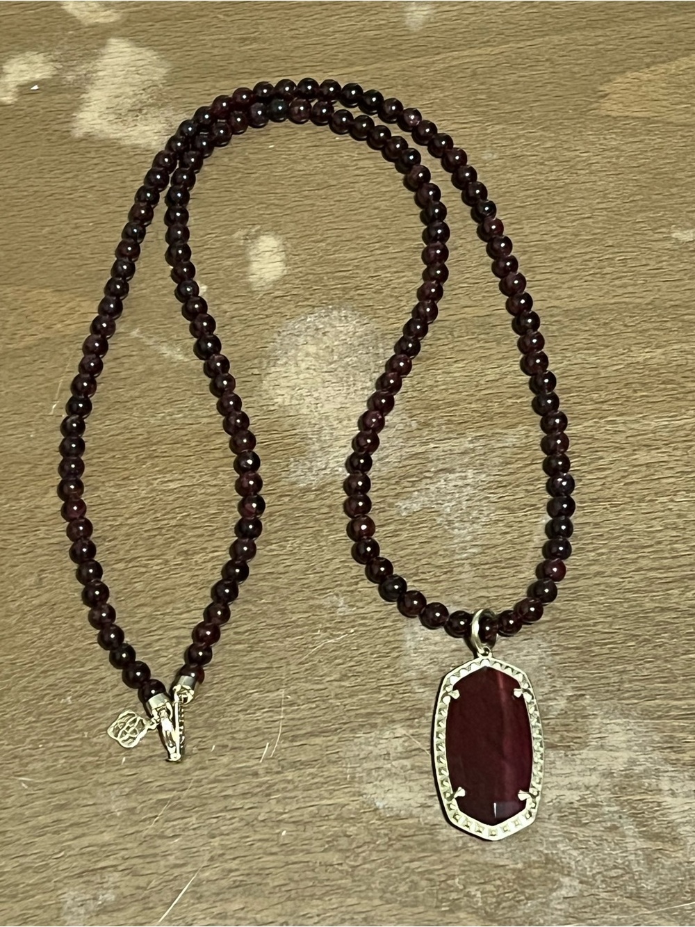 Kendra Scott Marlowe Beaded Necklace Gold with Red Tigers Eye